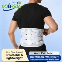 CONRIDA Soutien lombaire incurvé réglable, léger, respirant, durable, portable, protection professionnelle en polyester et nylon