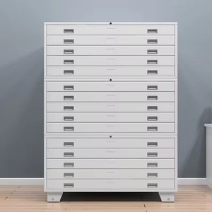 Mỏng Ngắn 5 Ngăn Kéo Có Thể Khóa Tủ Lưu Trữ Với Cửa Nội Thất Văn Phòng Có Thể Điều Chỉnh Kệ Thép Tập Tin Tủ - Product Image 4
