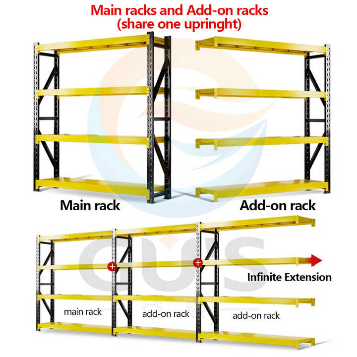 Customized 4-Tier Metal Storage Racks Steel Shelving Units with ...