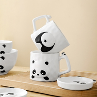 Vaisselle de table en céramique, assiette jolie de Panda, service de vaisselle pour enfants