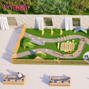 Moetry - Diseño Personalizado de Parque para Perros, Barkpark, Equipo de Entrenamiento de Agilidad, Área de Juegos para Mascotas, Guardería Canina, Parque Canino, Paws <span class=keywords><strong>Park</strong></span> - Product Image 6