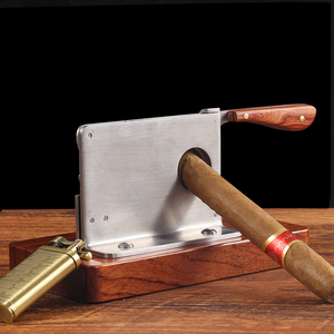 Accesorios clásicos para fumar, cortador de cigarros de 25mm, herramientas de corte de cigarros de acero inoxidable para escritorio, cuchillo para cigarros - Product Image 4