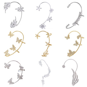 Pendientes de clip de mariposa de aleación de zinc Zhuofeng Jewelry para orejas sin perforación, pendientes de moda unisex. - Product Image 1