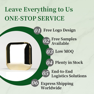 Rỗng trang điểm Palette đơn vuông vàng nhựa nhỏ gọn Eyeshadow Blush trường hợp hộp - Product Image 4