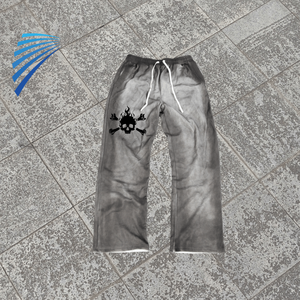 Pantalons de survêtement en toile pour homme avec logo personnalisé imprimé à l'écran, taille mi-haute, respirant, écologique - Product Image 1