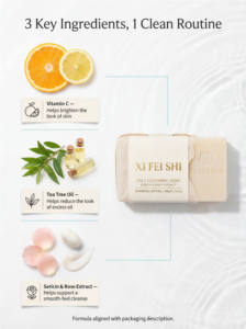 Jabón Limpiador Facial OEM/ODM con Vitamina C para Eliminar la Grasa - Product Image 5