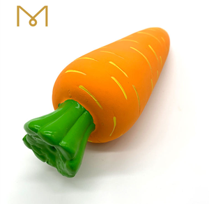 YHRQ Popüler 2026 Evcil Hayvan Ürünleri Orta Boy Doğal Yumuşak Kauçuk Lateks Gıcırtılı Çiğnenebilir Havuç Eko Dostu Günlük Köpek Oyuncakları - Product Image 1
