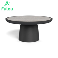 Ensemble de canapé de patio moderne et minimaliste en marbre, table basse de salle à manger en travertin pour jardin, bord de piscine, salon, villa, extérieur