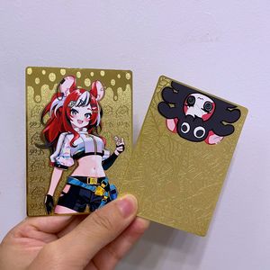 การ์ดสะสมเกมอะนิเมะแบบโลหะผสมสีทองลายการ์ตูนอนิเมะแบบกำหนดเอง - Product Image 6