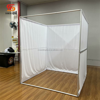 Toile de fond de photographie en tissu et métal pour événements, cabine téléphonique, magazine, mariages, scène de mariage, carton, moderne et élégante