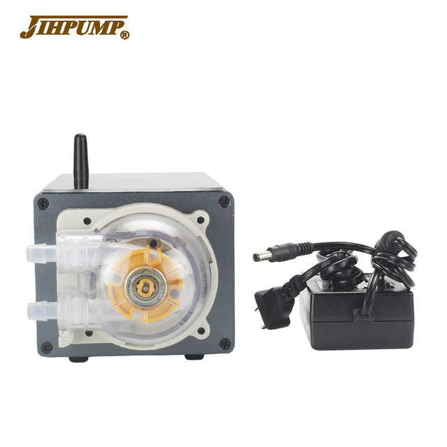 For JIHPUMP High Precision 24V/12V Peristaltic Dosing Pumps Variable Speed Stepper Motor Low Pressure Filling 220v/110v