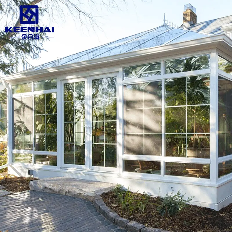 Fertighaus viktoria nischen Wintergarten Glashaus Aluminium Garten Aluminium rahmen Außen gehärtetes Glas Moderne Fertighaus Villa Wintergärten