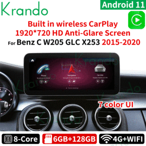 <span class=keywords><strong>Autoradio</strong></span> GPS DVD Krando Android 14.0 10.25'' pour <span class=keywords><strong>Mercedes</strong></span> Benz C W205 GLC-X25 V CLASS W446 2015-2020 NTG 4.0 5.0 5.5 - Product Image 2