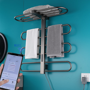 <span class=keywords><strong>Toallero</strong></span> eléctrico inteligente Kampolly para baño, Control de tiempo, pantalla <span class=keywords><strong>Digital</strong></span>, <span class=keywords><strong>termostato</strong></span>, <span class=keywords><strong>toallero</strong></span> caliente <span class=keywords><strong>con</strong></span> calefacción eléctrica - Product Image 2