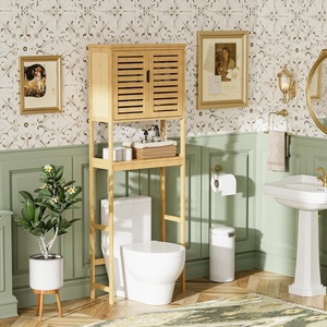 Armoire de rangement pour salle de bain, armoire à 2 portes en <span class=keywords><strong>bambou</strong></span>, organisateurs de rangement, conteneurs de rangement, accessoires de salle de bain, meubles de salle de bain - Product Image 5