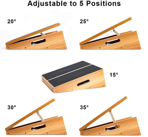 Plateau incliné <span class=keywords><strong>en</strong></span> <span class=keywords><strong>bois</strong></span> réglable pour étirements des <span class=keywords><strong>chevilles</strong></span> et des pieds, étireur de mollets, cale pour squats, planche inclinée <span class=keywords><strong>en</strong></span> <span class=keywords><strong>bois</strong></span> - Product Image 3