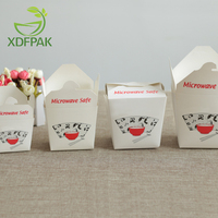 Boîte à nouilles et à kebab en papier kraft jetable avec logo personnalisé, pour la restauration rapide à emporter, 26/32 oz