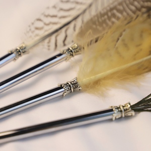 Penna a sfera in piuma di pavone di pavone vogn - Product Image 3