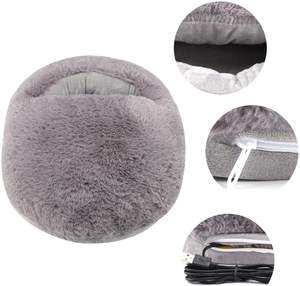 Bantalan Pemanas Penghangat Kaki Elektrik, Sandal Penghangat Kaki Port USB Dapat Dilepas Dapat Dicuci, Penghangat Kaki untuk Dewasa Pria dan Wanita - Product Image 1