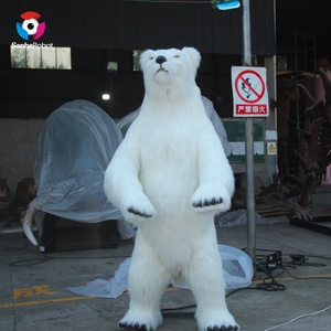 Oso Polar Animatrónico Realista de Tamaño Natural con Pelo Artificial Suave, Modelo de Oso de Pie para Exhibición en Winter <span class=keywords><strong>Wonderland</strong></span> - Product Image 1