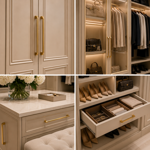 Système de <span class=keywords><strong>dressing</strong></span> de luxe haut de gamme pour projets de villas avec rangement <span class=keywords><strong>massif</strong></span> à niveaux, armoire professionnelle certifiée FSC - Product Image 2