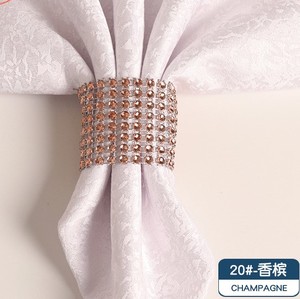 5x1.6 pouces diamant maille boucle mariage dîner fête décorations <span class=keywords><strong>de</strong></span> Table 8 rangées strass ronds <span class=keywords><strong>de</strong></span> <span class=keywords><strong>serviette</strong></span> - Product Image 4
