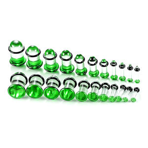 Großhandel Mode Big <span class=keywords><strong>Size</strong></span> Glass attel Schwarz & Weiß Ohr stöpsel Expander Piercing Ohrring Körpers chmuck 1,<span class=keywords><strong>6</strong></span> mm-18mm - Product Image 1