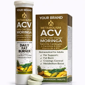 Comprimés effervescents de vinaigre de cidre de pomme OEM avec Moringa, Garcinia et L-Carnitine – Soutien au métabolisme et à la gestion du poids, pin - Product Image 1