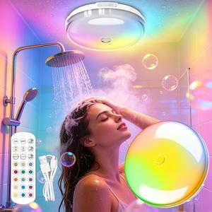 Lampada da Soffitto <span class=keywords><strong>LED</strong></span> RGB Moderna per Doccia, Impermeabile IP44, Ricaricabile USB, per Bagno, Armadio, Camera da Letto, Soggiorno - Product Image 1