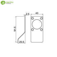 Protection de serrure de porte en acier inoxydable durable, support de sécurité rond en acier inoxydable pour cylindre de serrure