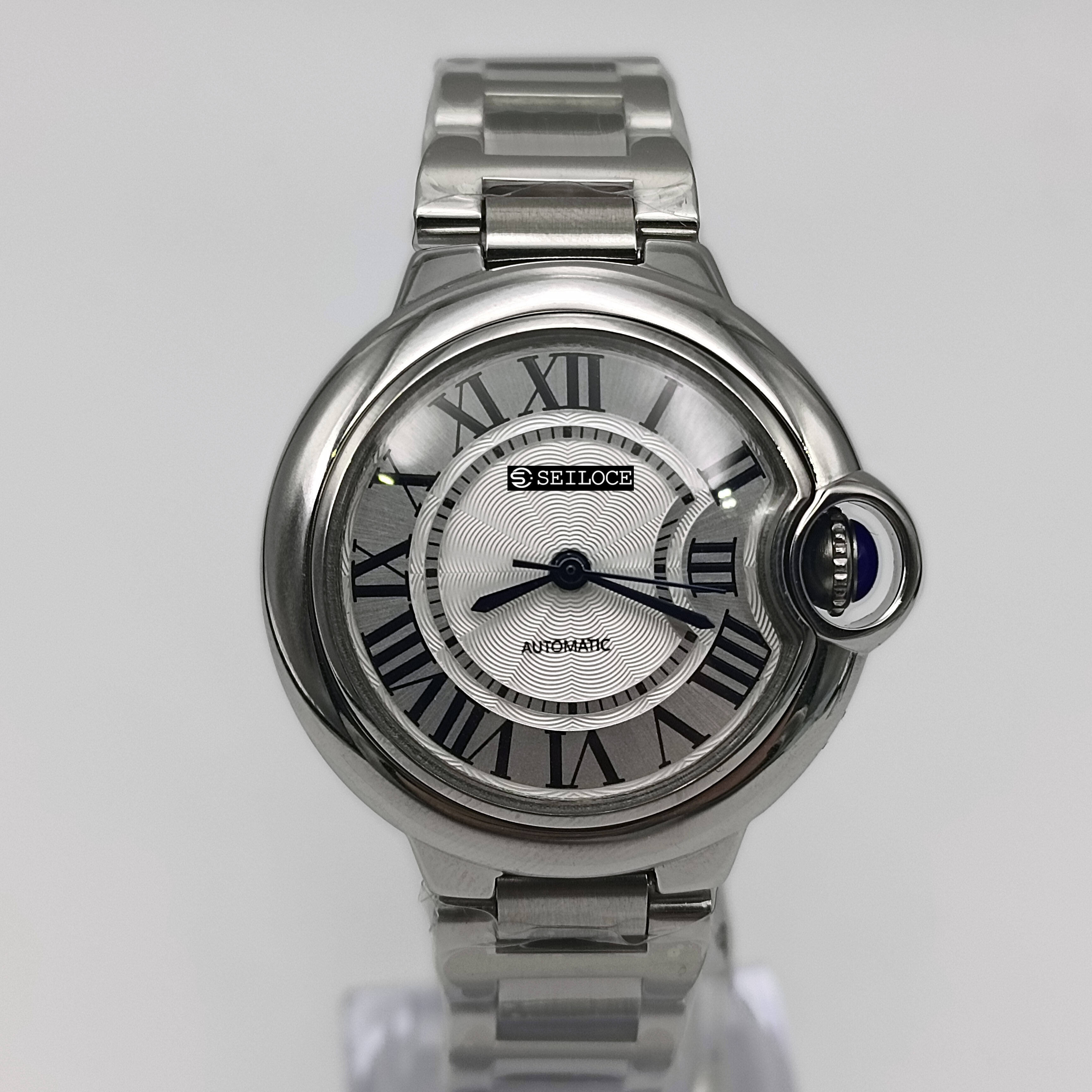 Silver Case+White Dial