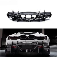 Kit carrosserie en fibre de carbone sèche préimprégnée de haute qualité style MSY, diffuseur arrière et spoiler de coffre pour Lamborghini Revuelto 2023 et modèles suivants