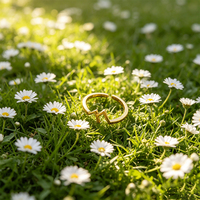 Bague Montagne Ajustable Anti-ternissement Hypoallergénique Plaqué Or Minimaliste Empilable