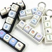 Custom Acrylic Mechanical Keyboard Tactile Keycap Switch Tester Keychain Cartoon Pattern Fidget Toy UV Printing