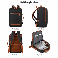 Sac à dos pour ordinateur portable avec logo personnalisé, 15,6 pouces, sac de voyage d'affaires, grande capacité, sac à dos pour ordinateur avec port USB pour hommes et femmes