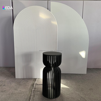 LEDA Fournitures de décoration de mariage, socle de présentation de desserts, socle rond en acrylique PVC blanc pour gâteaux