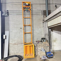 Kostengünstige, wandmontierte, elektrische Seilzug-Lastenaufzugsplattform mit einer Säule für kleine Lasten