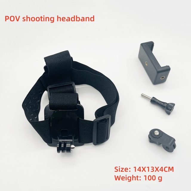 4in1 Adjustable Head Strap Mount for Mobile Phone/GoPro Hero DJI Osmo Insta360 Action Camera First Person POV Shooting Accessory