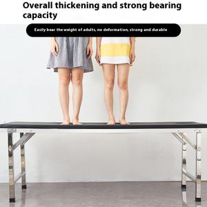 Hospital de clínica de acero inoxidable plegable paciente mesa de <span class=keywords><strong>examen</strong></span> médico respaldo ajustable elevación cama de <span class=keywords><strong>examen</strong></span> <span class=keywords><strong>precio</strong></span> barato de fábrica - Product Image 5