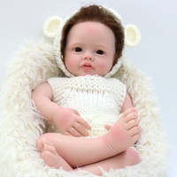 Réaliste 22 pouces mignon Silicone fille poupée peluche Reborn mode Bebe bricolage dessin animé jouet bébé