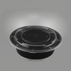 Bol rond empilable Tiya PP de 24 oz, micro-ondable, résistant aux fuites, sans BPA, récipient alimentaire jetable - Product Image 1