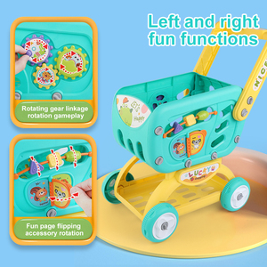 Toddler Pretend <b>Play</b> Toy <b>Shopping</b> Basket Grocery Store Games DIY Assembly Supermarket <b>Shopping</b> Cart for <b>Kids</b> - Product Image 4