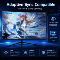Monitor Gaming Curvo de 32 Pulgadas, 1080P, IPS, 240Hz, con Soporte Giratorio para Codificación Profesional y Uso de Escritorio