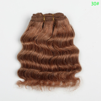 Ekstensi Rambut Serat Protein Sintetis Berkualitas Tinggi, Anyaman Rambut Lurus Halus/Gelombang Dalam Jerry Curl Single Weft DIY 200%