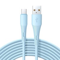 Cable de Datos Tipo-C/USB-A de Silicona Original para Teléfonos Móviles, Carga Rápida, Transferencia de Datos, Compatible con iPhone 15/16 y Dispositivos Android