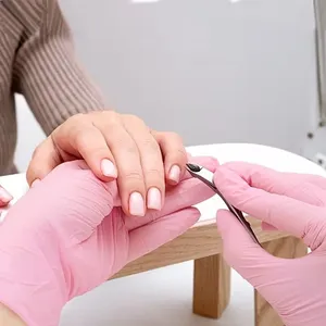 Outils de beauté pour les ongles, gants en nitrile rose clair, gants en nitrile jetables, nettoyage des animaux, coiffure, outils de nail art - Product Image 2