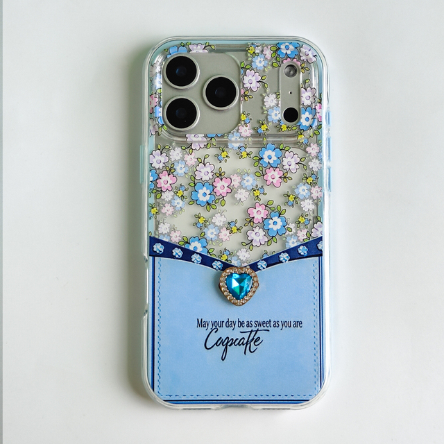 uv printing with design Mobile Phone case for iphone 17 pro max woman Fundas Para Celular inlay love shape diamond back cover