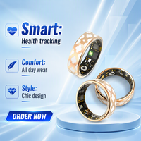 Anillo Inteligente de Salud con Coloración de Esmalte, Monitor de Frecuencia Cardíaca, Presión Arterial y Sueño, Resistente al Agua IP68, Control por Aplicación, para Hombres y Mujeres