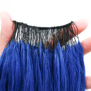 Extensions de cheveux humains remy à cuticules alignées, pointes de plumes vierges de qualité supérieure à double dessin