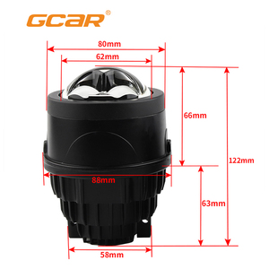 GCAR Phare antibrouillard <span class=keywords><strong>bi</strong></span>-LED double laser haute puissance M628S 6000K 3000K avec lentille de projecteur pour feux de croisement et de route de voiture - Product Image 6